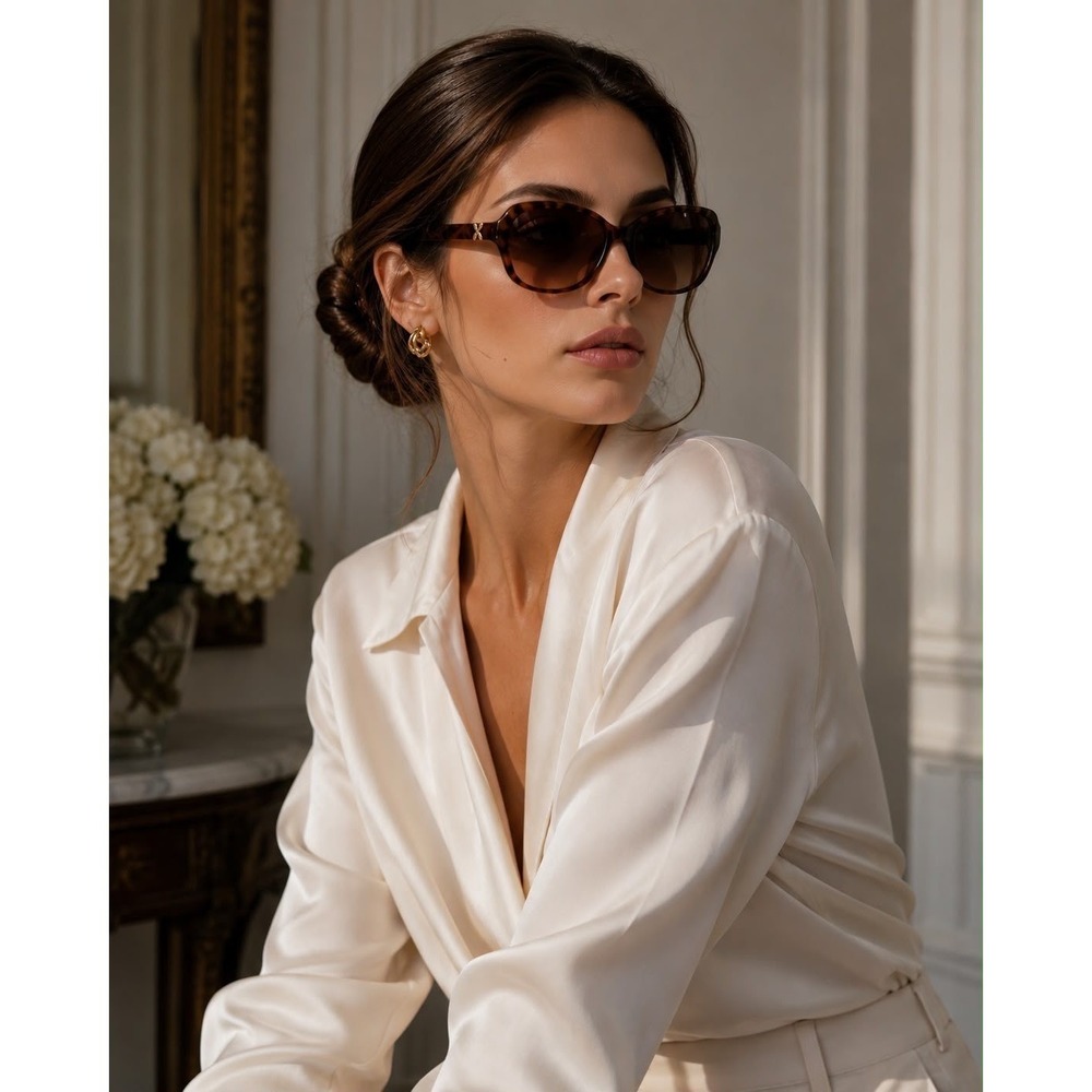 Oscar de la Renta Women Tortoise Sunglasses Brown Gradient Allure - Picture 9 of 14